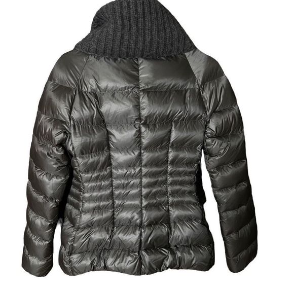 Available Moncler Peliade Grey Knit Collar Puffer Down Jacket Size 1 - Picture 6 of 16